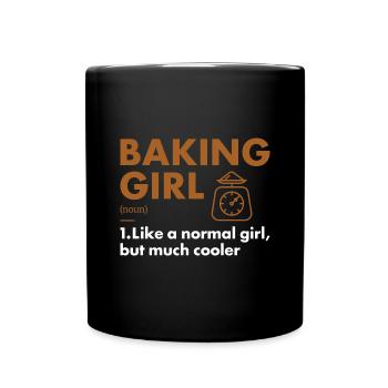 Baker Girl Definition Baking - Tasse einfarbig - Schwarz - Vorne