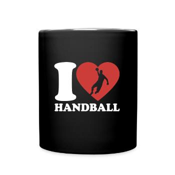 J’aime le handball - Coeur - Hobby - Mug uni - noir - Devant