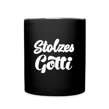 Stolzes Gotti Bestes Gotti Patentante Schweiz - Tasse einfarbig - Schwarz - Vorne