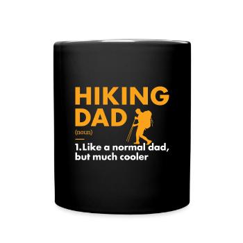 Hiker Dad Definition Hiking - Tasse einfarbig - Schwarz - Vorne