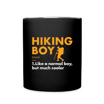 Hiker Boy Definition Hiking - Tasse einfarbig - Schwarz - Vorne