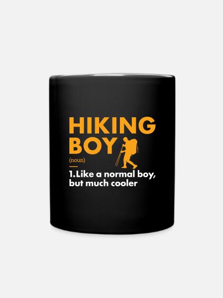 Hiker Boy Definition Hiking - Tasse einfarbig - Schwarz