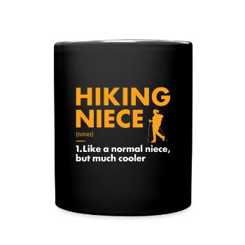 Hiker Niece Definition Hiking - Tasse einfarbig - Schwarz - Vorne