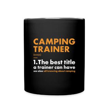 Camper Trainer Definition Camping - Full Colour Mug - black - Front
