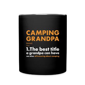 Camper Grandpa Definition Camping - Full Colour Mug - black - Front