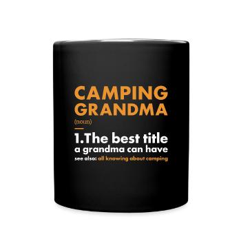 Camper Grandma Definition Camping - Full Colour Mug - black - Front
