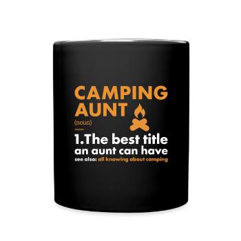 Camper Aunt Definition Camping - Full Colour Mug - black - Front