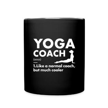 Yogi Coach Definition Yoga - Tasse einfarbig - Schwarz - Vorne