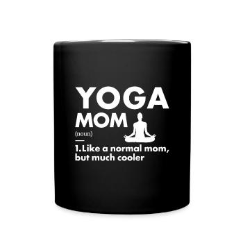 Yogi Mom Definition Yoga - Tasse einfarbig - Schwarz - Vorne