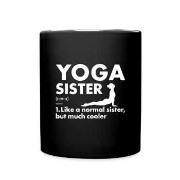 Yogi Sister Definition Yoga - Tasse einfarbig - Schwarz - Vorne
