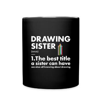 Drawer Sister Definition Drawing - Tasse einfarbig - Schwarz - Vorne