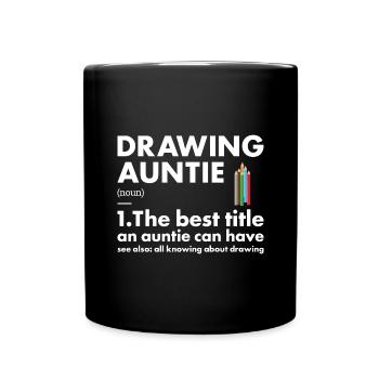 Drawer Auntie Definition Drawing - Tasse einfarbig - Schwarz - Vorne