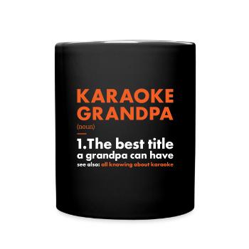 Singer Grandpa Definition Karaoke - Tasse einfarbig - Schwarz - Vorne