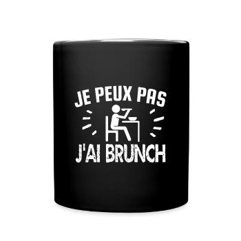 je peux pas j'ai brunch - Mug uni - noir - Devant