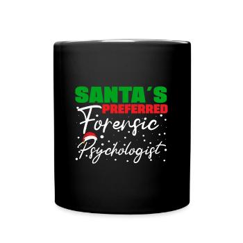 Santa´s Preferred Professional Forensic Gift - Tasse einfarbig - Schwarz - Vorne