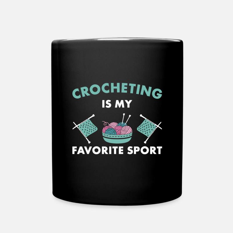 Le crochet est mon sport préféré - Mug uni - noir