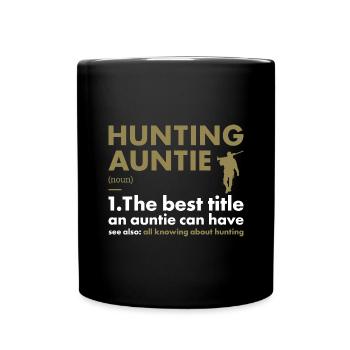 Hunter Auntie Definition Hunting - Full Colour Mug - black - Front