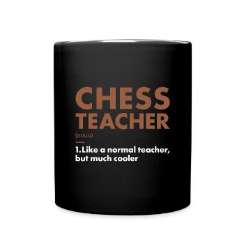 Chess Player Teacher Definition Chess - Tasse einfarbig - Schwarz - Vorne