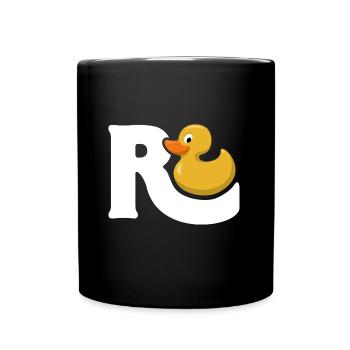 Rente Ente - Ruhestand - Pension - Tasse einfarbig - Schwarz - Vorne