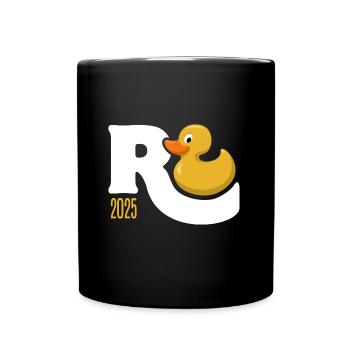 Rente Ente 2025 - Ruhestand - Pension - Tasse einfarbig - Schwarz - Vorne