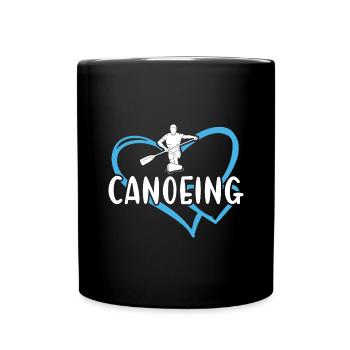 Canoeist Heart Canoeing - Tasse einfarbig - Schwarz - Vorne