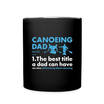 Canoéiste Papa Définition Canoë - Mug uni - noir - Devant