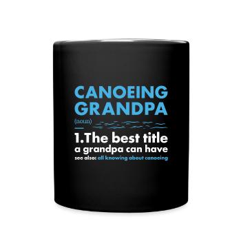 Canotiste Papi Définition Canoë - Mug uni - noir - Devant