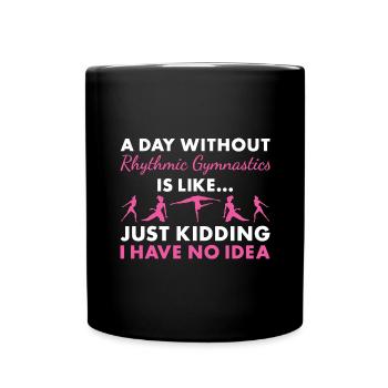 Gymnaste Une journée sans gymnastique rythmique - Mug uni - noir - Devant