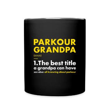 Traceur Grandpa Definition Parkour - Full Colour Mug - black - Front