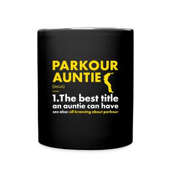 Traceur Auntie Definition Parkour - Full Colour Mug - black - Front