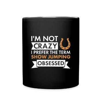 Jumper Je ne suis pas fou Saut d’obstacles - Mug uni - noir - Devant