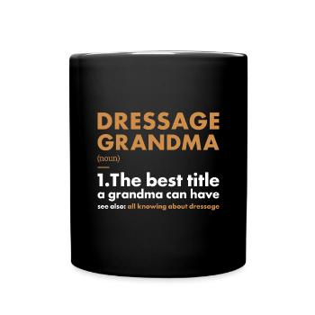 Rider Grandma Definition Dressage - Full Colour Mug - black - Front