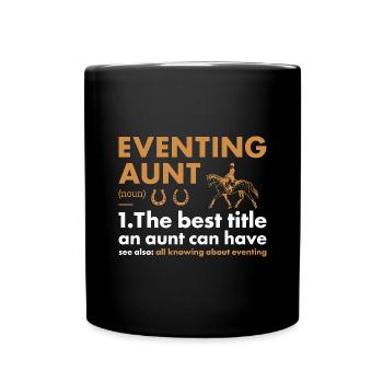 Rider Aunt Definition Eventing - Tasse einfarbig - Schwarz - Vorne