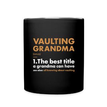 Vaulter Grandma Definition Vaulting - Full Colour Mug - black - Front
