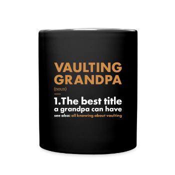 Vaulter Grandpa Definition Vaulting - Full Colour Mug - black - Front
