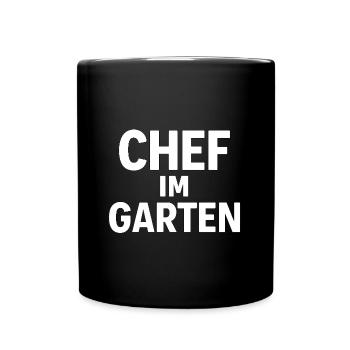 in the garden on the road hobby gardener - Full Colour Mug - black - Front