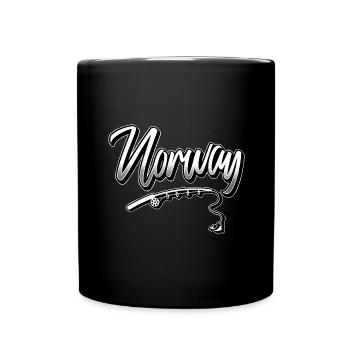 Norvège Pêche - Mug uni - noir - Devant
