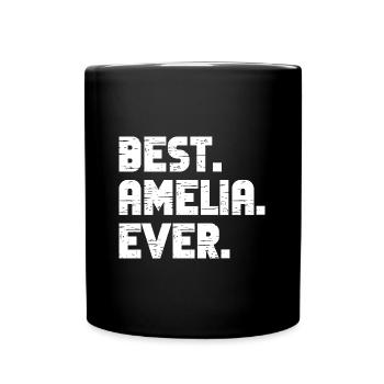 Best Amelia Ever Retro Gift Saying Birthday - Full Colour Mug - black - Front
