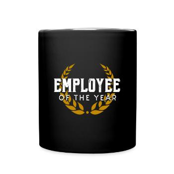 Collaborateurs de l’année distinction bureau cadeau - Mug uni - noir - Devant