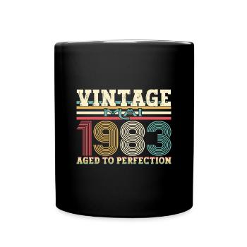 Millésime Mai 1983 39ème anniversaire Hommes 39 ans - Mug uni - noir - Devant