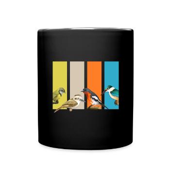 birds bird-friendly bird motif - Full Colour Mug - black - Front