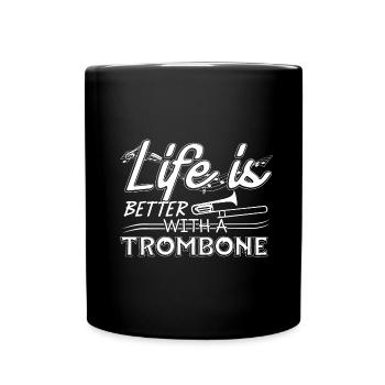 Posaune - Tasse einfarbig - Schwarz - Vorne
