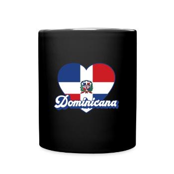 Dominikanische Republik - Tasse einfarbig - Schwarz - Vorne
