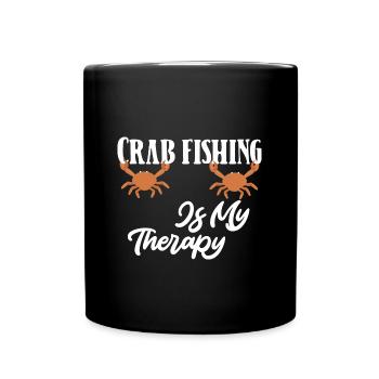 Krabbenfischen Krabbe Krabenfischer - Tasse einfarbig - Schwarz - Vorne
