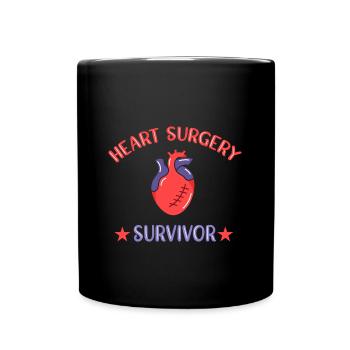 Heart Attack Heart Surgery Surgery Hospital - Full Colour Mug - black - Front