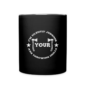 Axe throw axe throwing - Full Colour Mug - black - Front