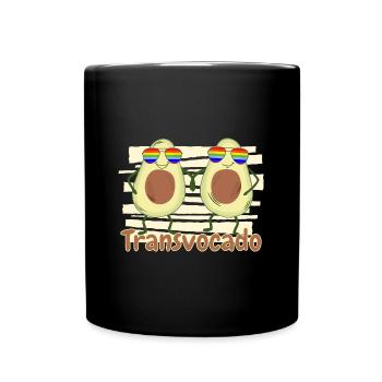 Transvocado lustige Avokados - Tasse einfarbig - Schwarz - Vorne