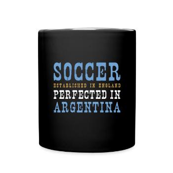 Argentina Soccer Argentinian Football Argentine - Tasse einfarbig - Schwarz - Vorne