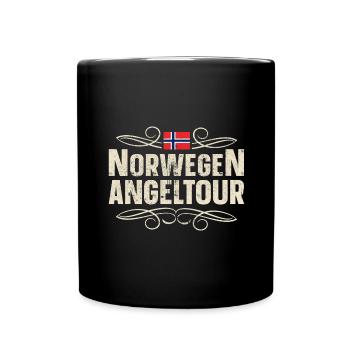 Norwegen Angeltour - Tasse einfarbig - Schwarz - Vorne