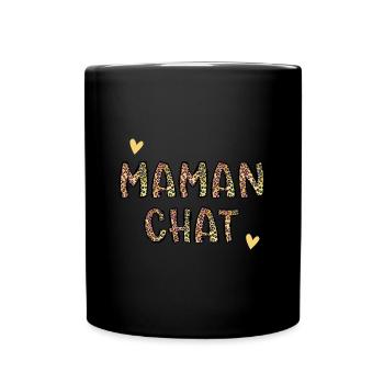maman chat - Mug uni - noir - Devant